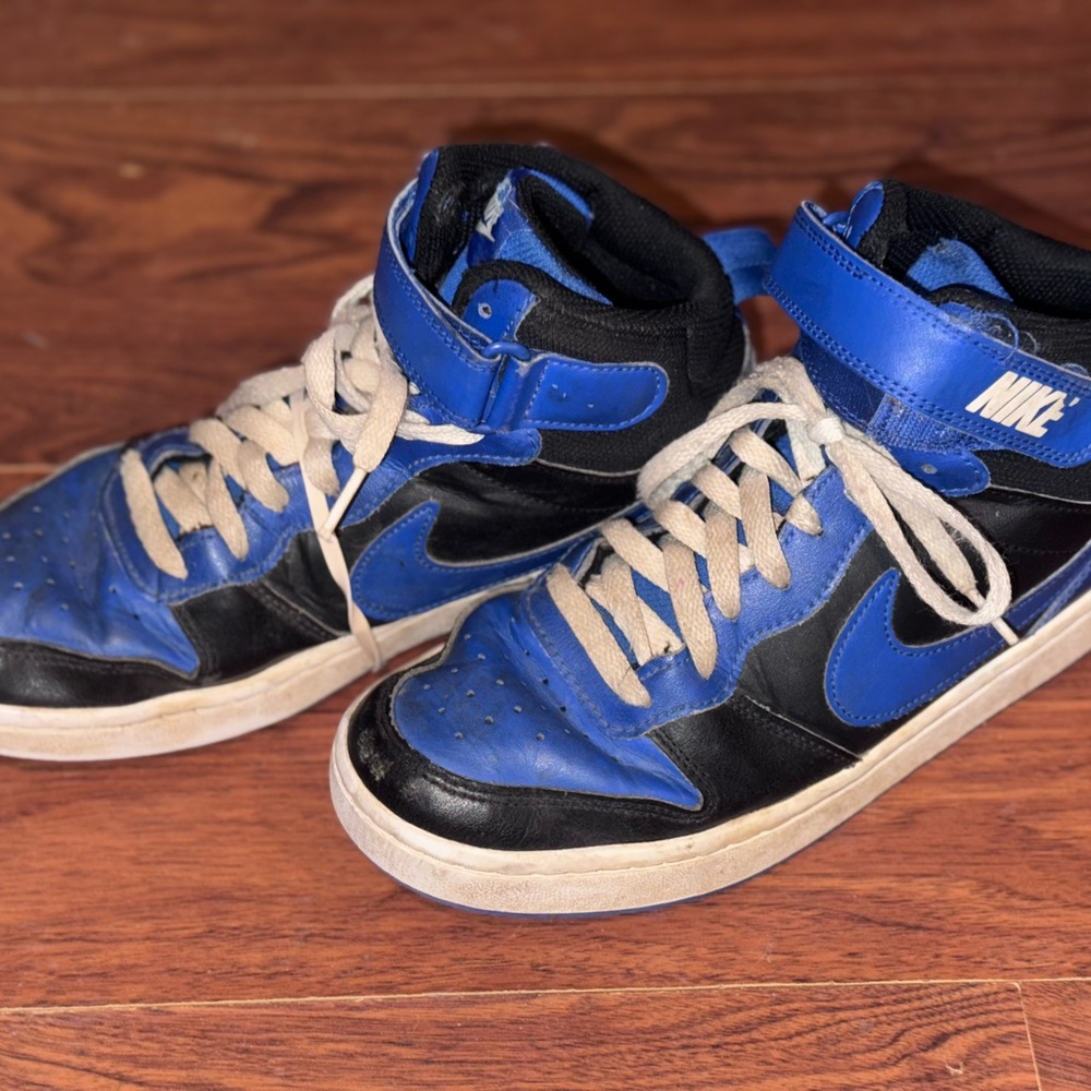 Nike Blue and Black High-Top Sneakers